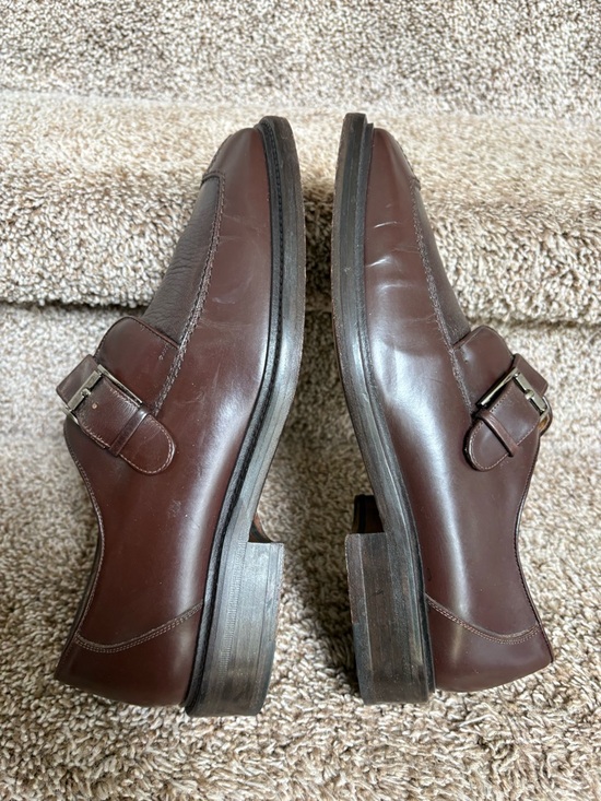 Mezlan Men’s Dark Brown Leather Single-Monk Strap Oxfords main image 7
